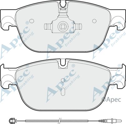 APEC BRAKING stabdžių trinkelių rinkinys, diskinis stabdys PAD1809